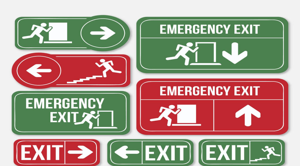 emergency information signs